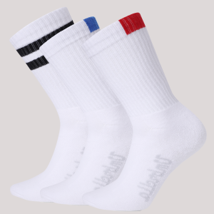 3 hvide sports strømper